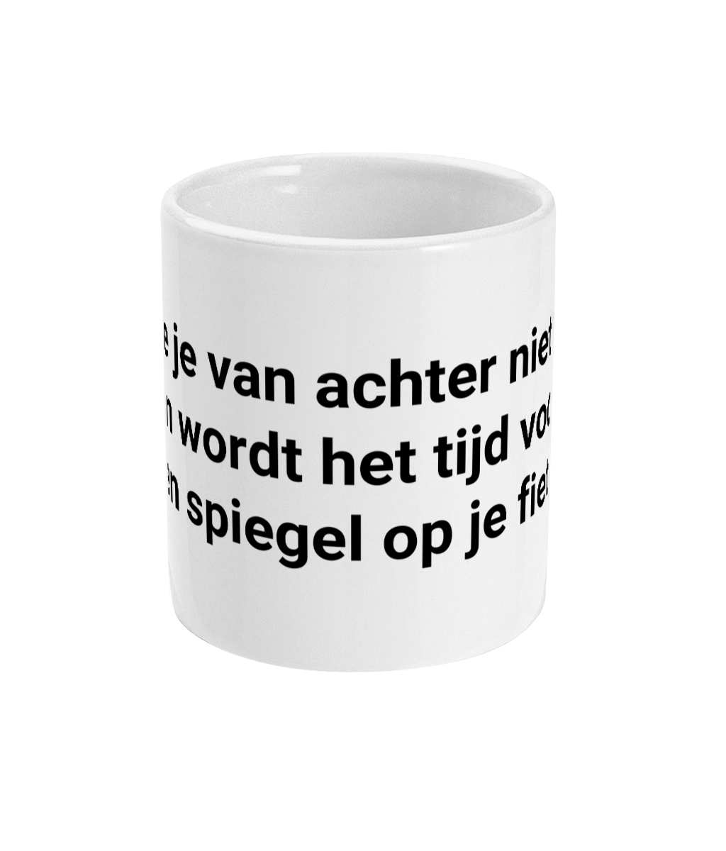 Zie je van achter niets dan wordt het tijd voor een spiegel op je fiets.