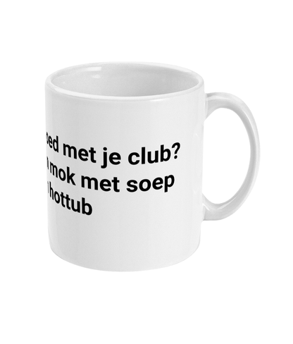 Gaat het niet goed met je club? Neem dan een mok met soep in een hottub